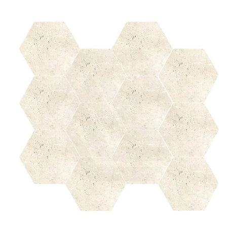 ENZO Sand SurfaceTec Hexagon Mosaic Tile 265x305mm Sheet
