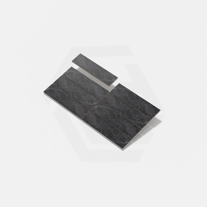 ENZO Coal SurfaceTec 75x300mm Subway Tile