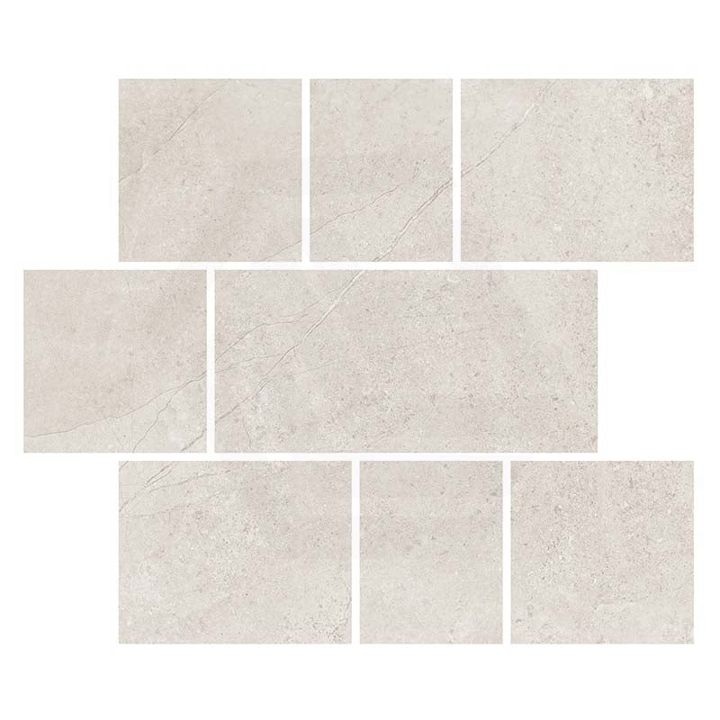 French Alps Canvas Stax Mosaic Matt Tile 345.5x297mm Sheet