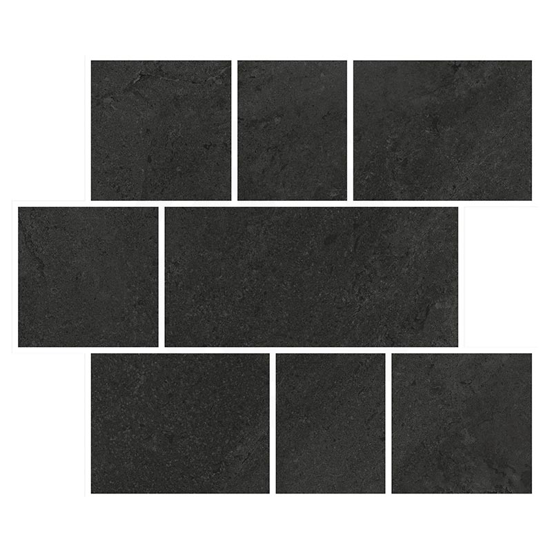 French Alps Carbon Stax Mosaic Matt Tile 345.5x297mm Sheet