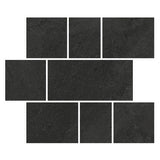 French Alps Carbon Stax Mosaic Matt Tile 345.5x297mm Sheet