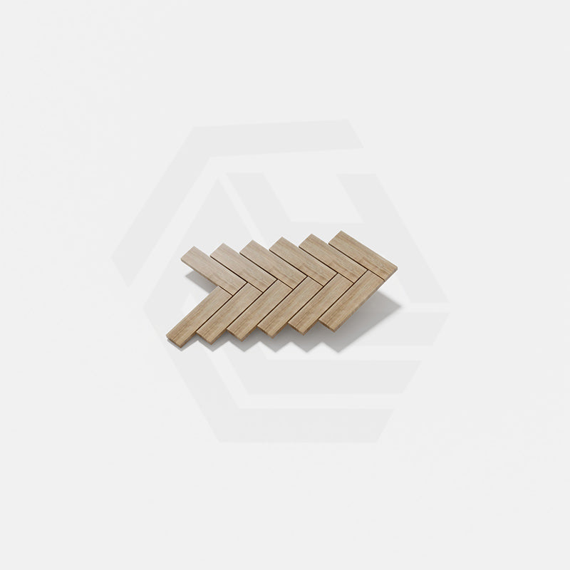 Hardwood Black Butt Herringbone Surface Tec Mosaic Tile 352x422mm Sheet