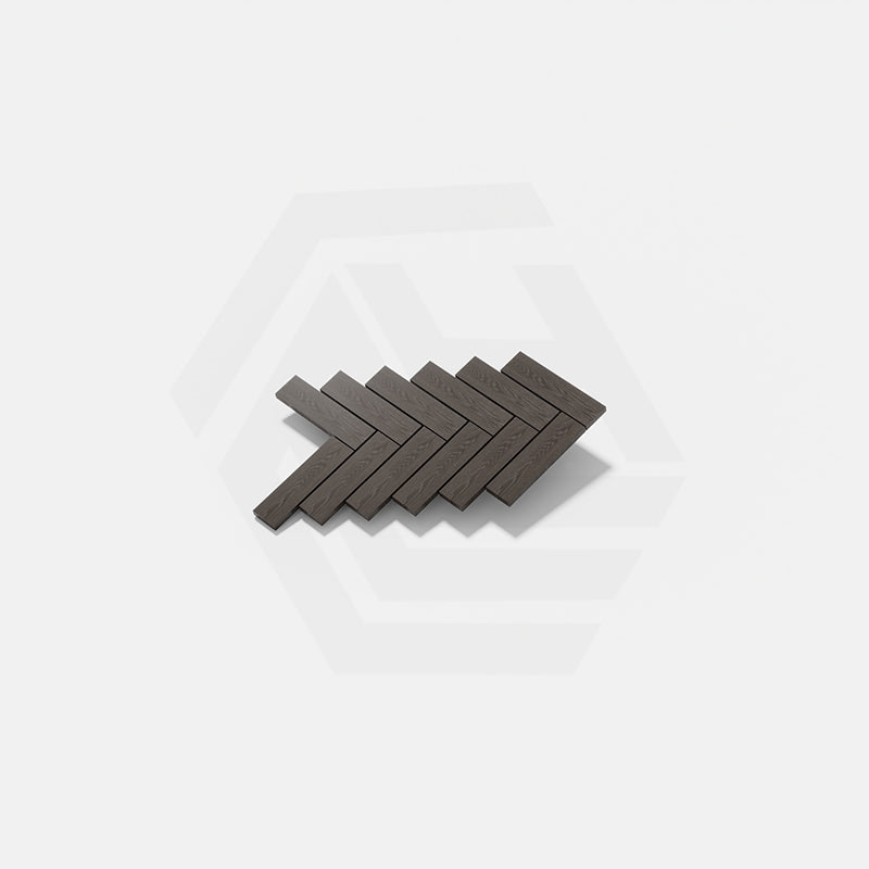 Hardwood Wolf Grey Herringbone 352x422mm Mosaic Sheet Surface Tec Tile