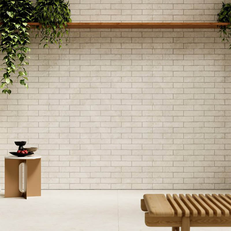 Palermo Ivory Matt Subway Tumbled Edge 60x250mm Feature Tile