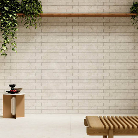 Palermo Ivory Matt Subway Tumbled Edge 60x250mm Feature Tile
