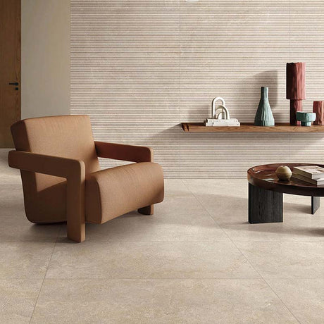 Portofino Clay SurfaceTec 3D Flute Stone Look 600x1200mm Tile
