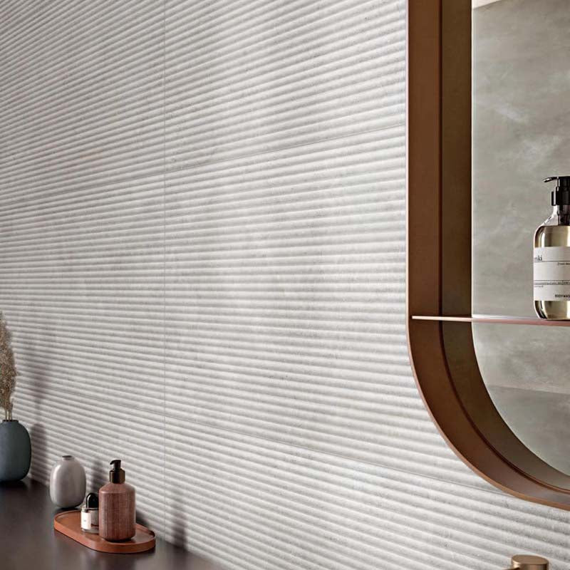 Portofino Smoke SurfaceTec 3D Flute Stone Look 600x1200mm Tile