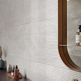 Portofino Smoke SurfaceTec 3D Flute Stone Look 600x1200mm Tile