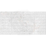 Rhythm White Matt Stone Look 300x600mm Brick Decor Feature Tile