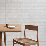 Rhythm White Matt Stone Look 300x600mm Brick Decor Feature Tile