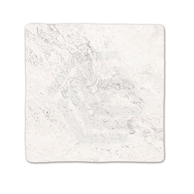 Santa Monica White Matt Subway Tumbled Edge 100x100mm Tile