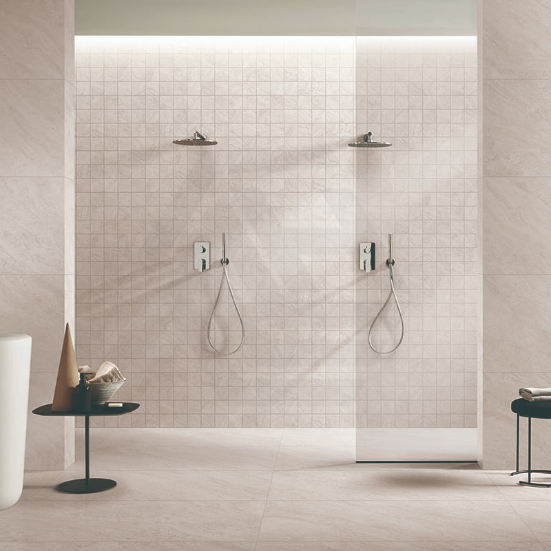 Santa Monica White Matt Subway Tumbled Edge 100x100mm Tile