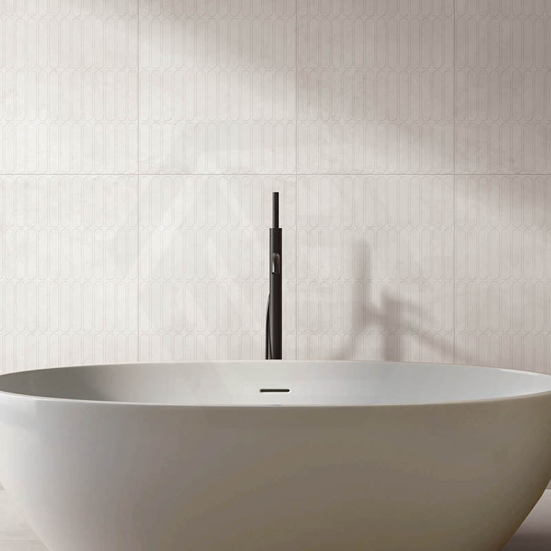 Venice Bianco Matt Concrete Look 3D Capsule 600x1200mm Tile