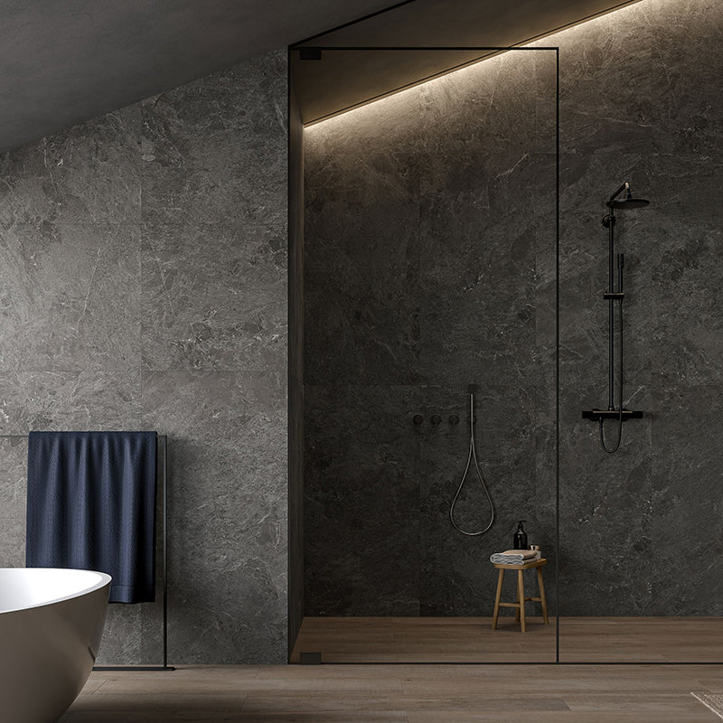 Rhythm Coke Matt Dark Grey Stone Look 300/600/1200mm Tile