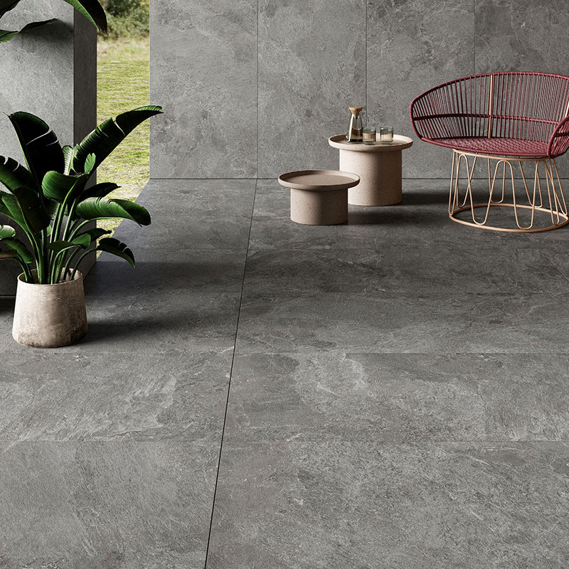 Rhythm Silver Matt Medium Grey Stone Look 300/600/1200mm Tile