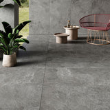 Rhythm Silver Matt Medium Grey Stone Look 300/600/1200mm Tile