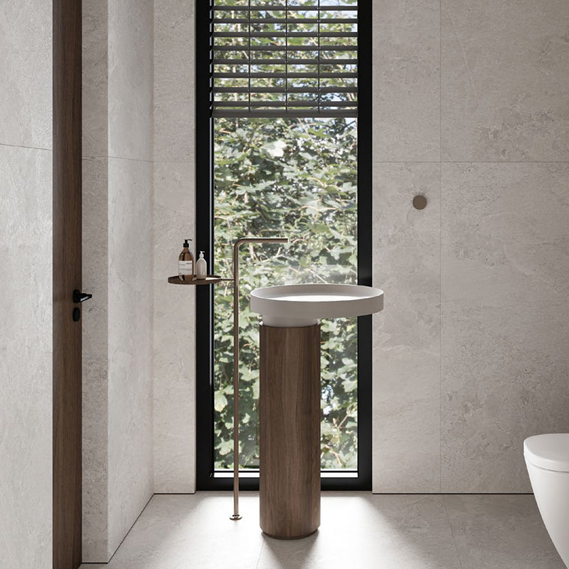 Rhythm White Matt Stone Look 300/600/1200mm Tile