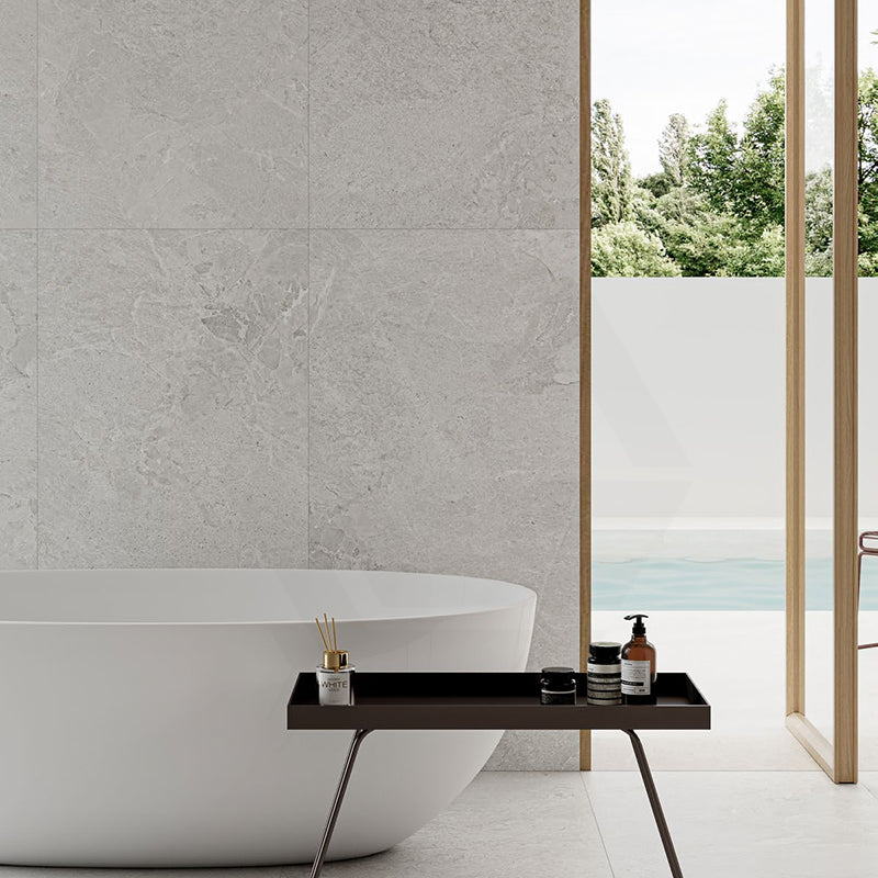 Rhythm White Matt Stone Look 300/600/1200mm Tile