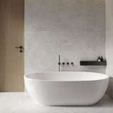 Rhythm White Matt Stone Look 300/600/1200mm Tile