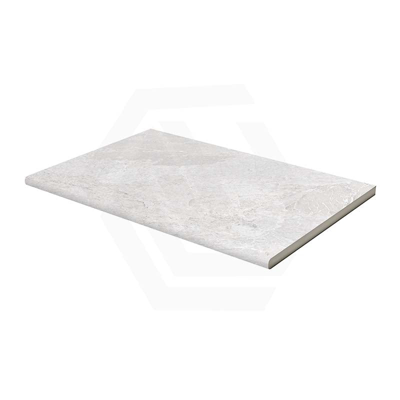Rhythm White Stone Look External Bullnose Round Edge 400x600x20mm