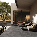 Rhythm Coke Grip Dark Grey Stone Look 600×600mm Tile