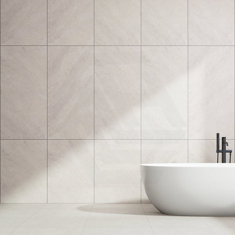 Santa Monica White SurfaceTec Stone Look 300/600/1200mm Tile