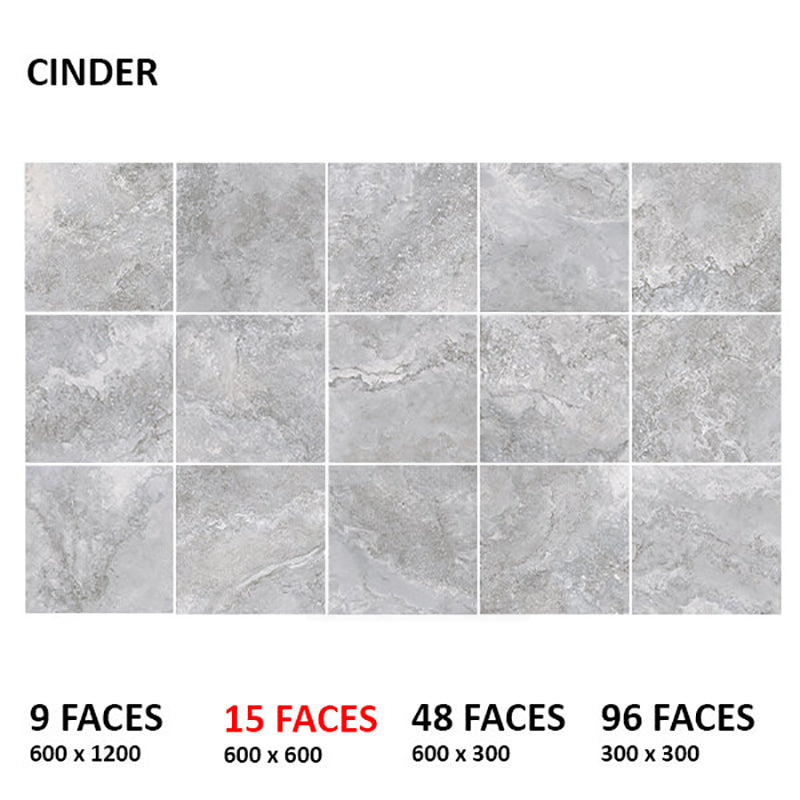Tibet Cinder SurfaceTec Medium Grey Stone Look 300/600/1200mm Tile