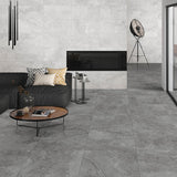 Tibet Coal SurfaceTec Dark Grey Stone Look 300/600/1200mm Tile