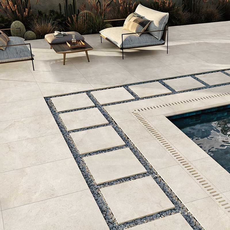 Tundra Extra Marfil Marble Look External Paver 400x600x20mm