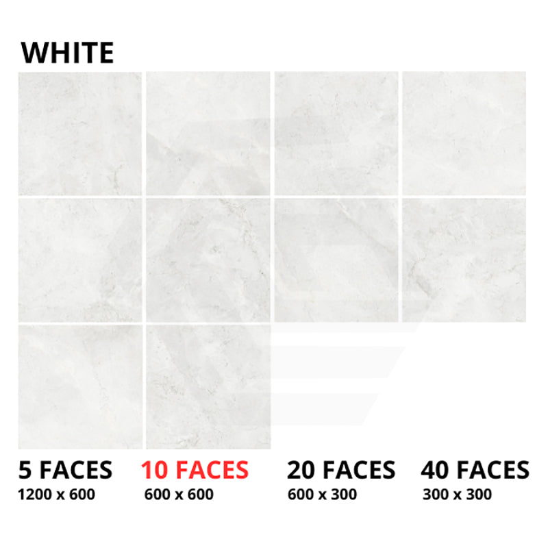 TundraExtra White SurfaceTec Marble Look 300/600/1200mm Tile