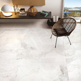 White Marble Lilac Honed Marble Look 300/600/1200mm Tile