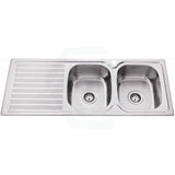 Eden 1180X480X170mm Stainless Steel Kitchen Sink Double Bowls Left Right Available Hand Bowl