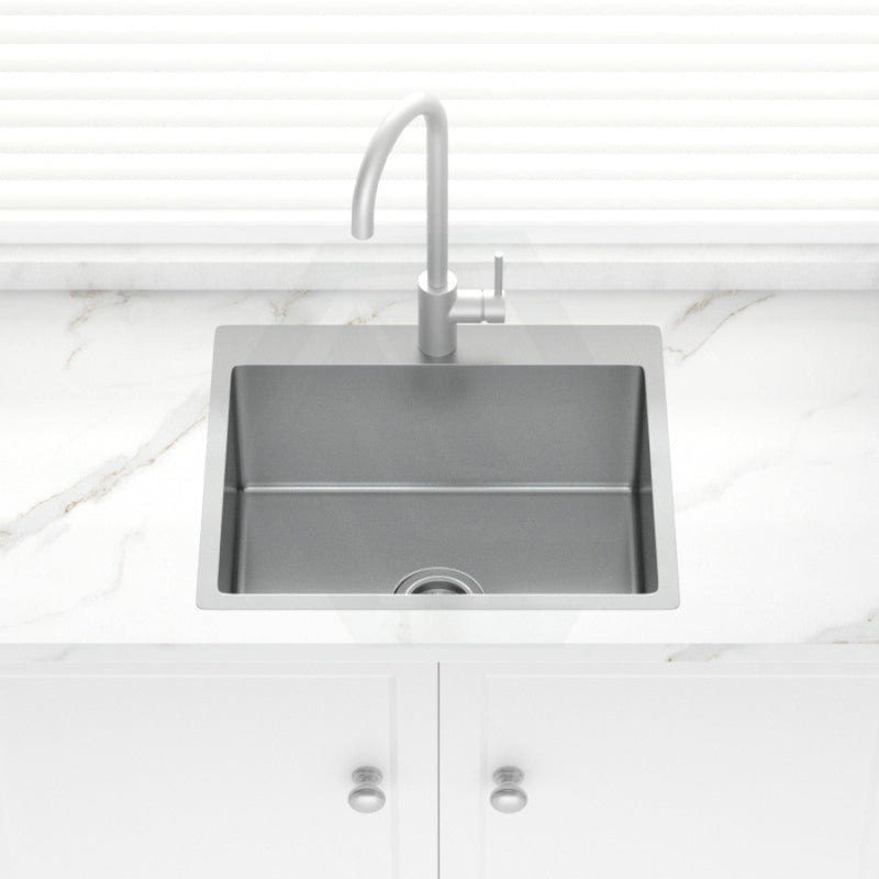 Eden 580X500X230Mm Single Bowl Kitchen/Laundry Abovemount Sink Stainless Steel 304 Kitchen Sinks