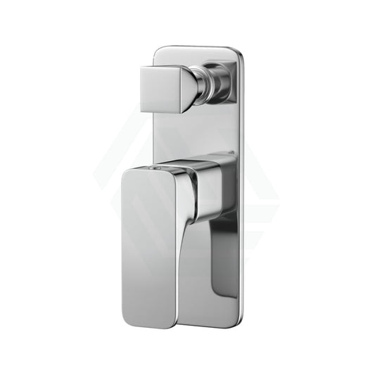 Eden Chrome Soft Square Brass Wall Mounted Mixer With Diverter For Shower And Bath Mixers With