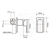 Eden Matt Black Soft Square Solid Brass Wall Mixer For Bathtub And Basin Bathroom Products