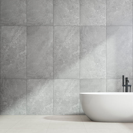 Laura Silver Matt In & Out Marble Look 300/600/1200mm Tile
