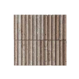 Marble 3D Mosaic Travertine Beige Matt Tile 302x310mm Sheet