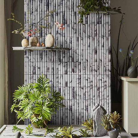Marble 3D Mosaic Milas Lilac Matt Tile 302x297mm Sheet