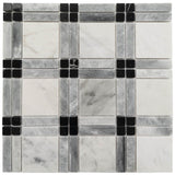 Marble Square Mosaic Matt Tile 300x300mm Sheet 3 Colors Available