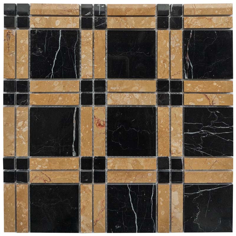 Marble Square Mosaic Matt Tile 300x300mm Sheet 3 Colors Available