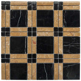 Marble Square Mosaic Matt Tile 300x300mm Sheet 3 Colors Available