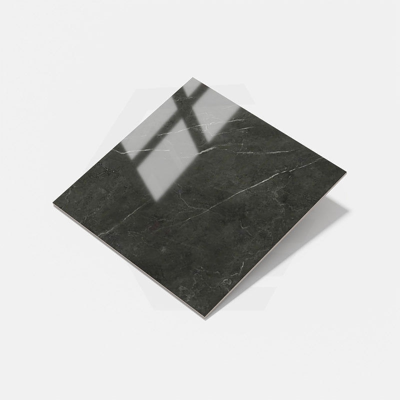 Bracca Dark Grey Polished Marble Look 300/600/1200mm Tile