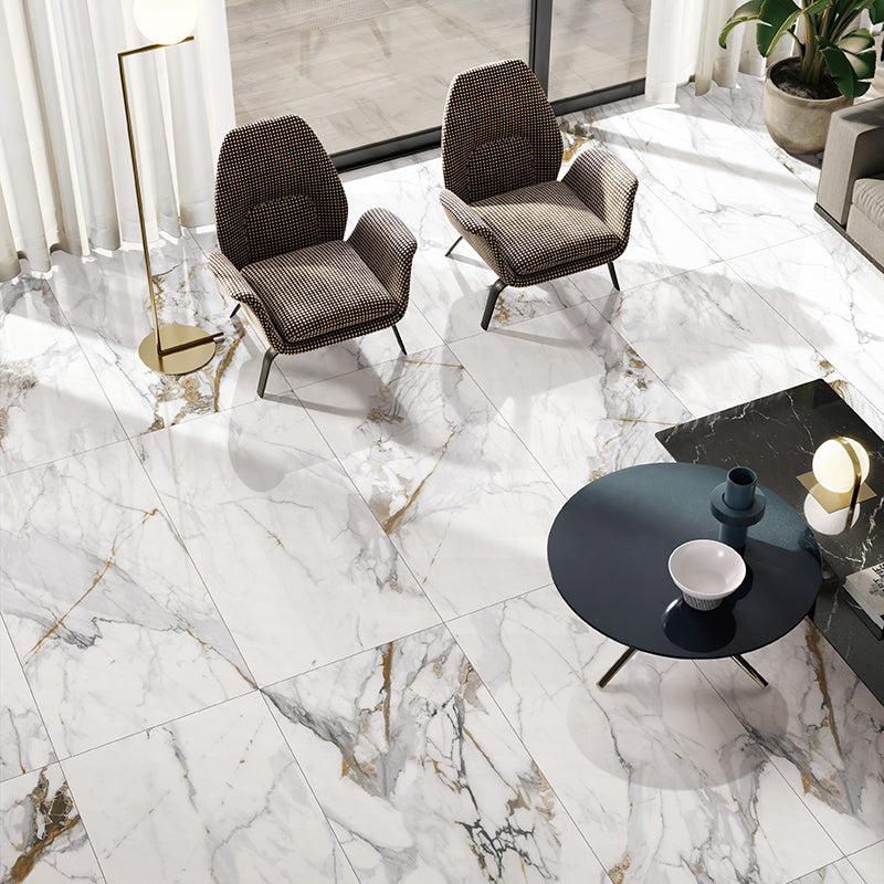 Calacutta Oro Polished White Marble Look 600/1200mm Tile