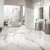 Calacutta Oro Polished White Marble Look 600/1200mm Tile