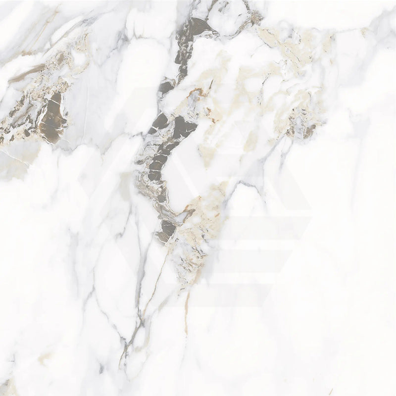 Calacutta Oro Polished White Marble Look 600/1200mm Tile