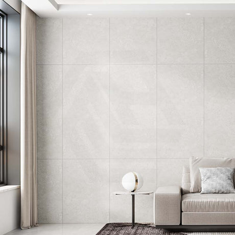Fosilime White Matt Light Grey Stone Look 300/600/1200mm Tile