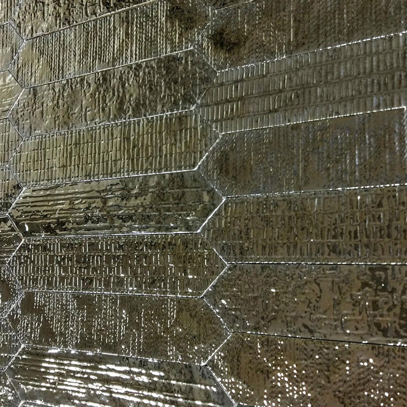 Crackle Decor Metal Gloss Mixed Pattern Polished Subway Tile 65x330mm