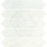 Crackle Decor Nieve Gloss Light Grey Polished Subway Tile 65x330mm