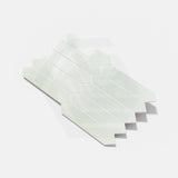 Crackle Decor Nieve Gloss Light Grey Polished Subway Tile 65x330mm