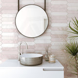 Crackle Decor Camelia Gloss Pink Polished Subway Tile 65x330mm
